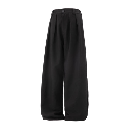 Damen Weite Hochtaillierte Palazzohose mit Bundfalten und Ballonbein Nord Taschen
