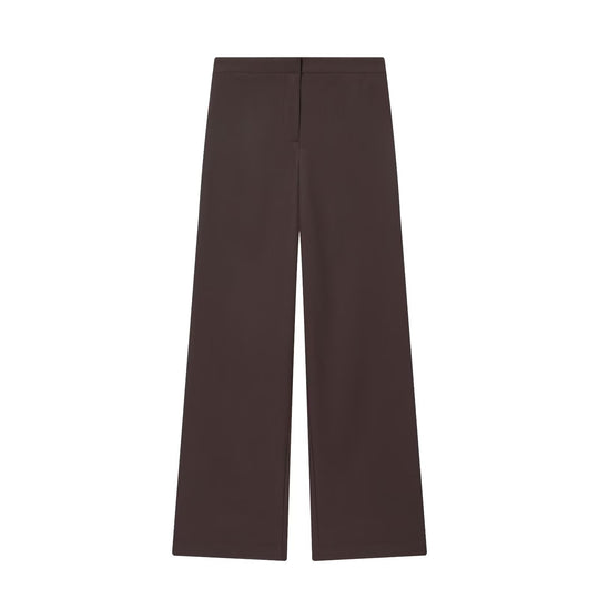 Damen Hochtaillierte Palazzo-Hose mit weitem Bein und glattem Bund Nord Taschen