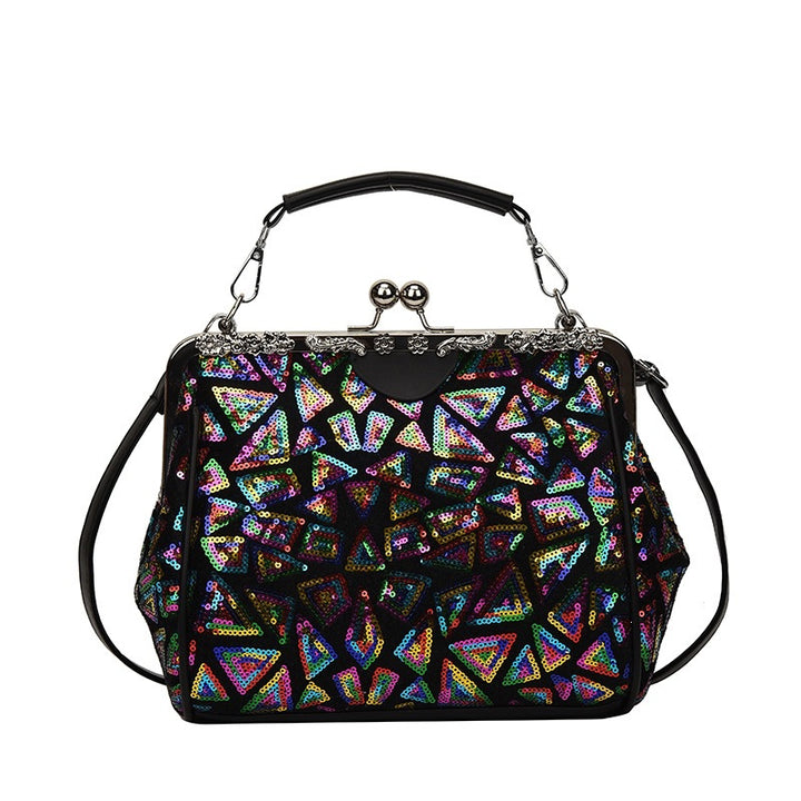 Damen stilvolle Abendtasche mit Glitter-Applikationen Nord Taschen