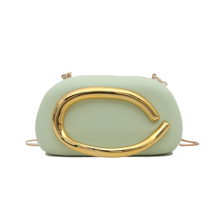 Damen modische Clutch mit doppeltem goldenen Akzent Nord Taschen