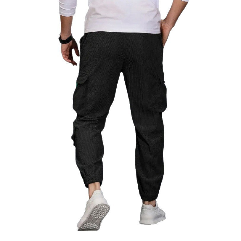 Herren Kord-Cargo-Jogginghose mit elastischem Bund, Tunnelzug & Multifachtaschen Nord Taschen