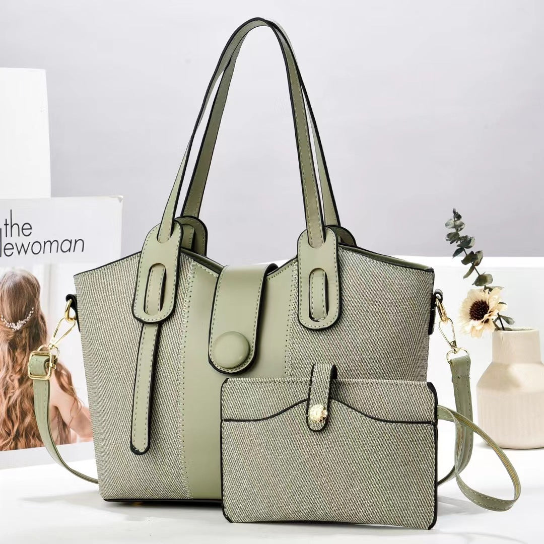 Damen elegante Tragetasche mit dazugehöriger Geldbörse Nord Taschen