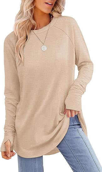 Damen lässiger Langarmshirt mit modernem Schnitt