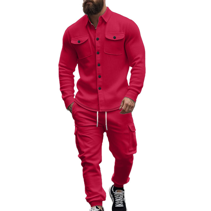 Herren Cargo-Set mit lässigen Hemd und elastischen Hosen