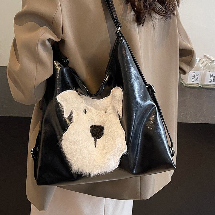 Damen Hobo-Tasche mit verspieltem Tiermotiv aus hochwertigem Leder Nord Taschen