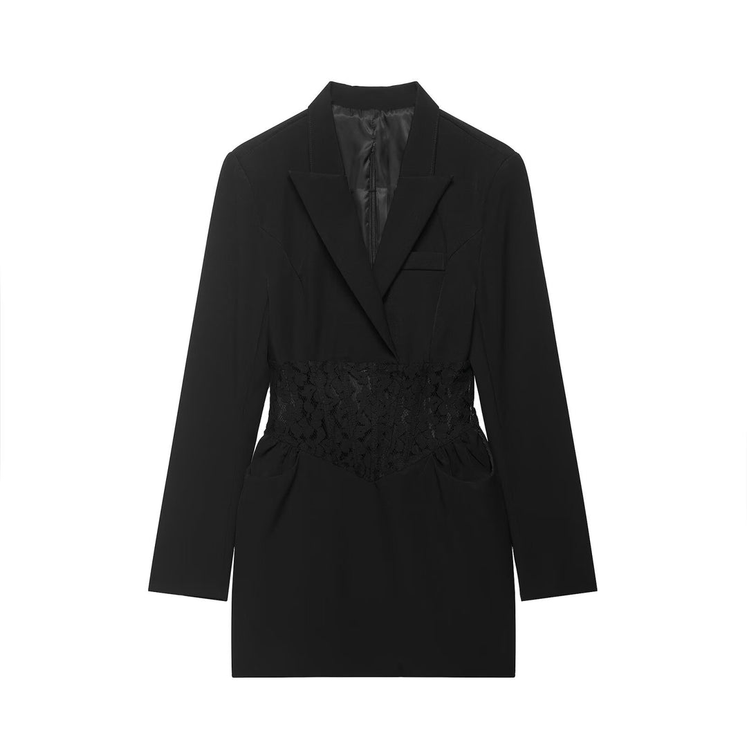 Damen Tailliertes Blazerkleid mit eingearbeiteter Spitzen‑Korsage Nord Taschen