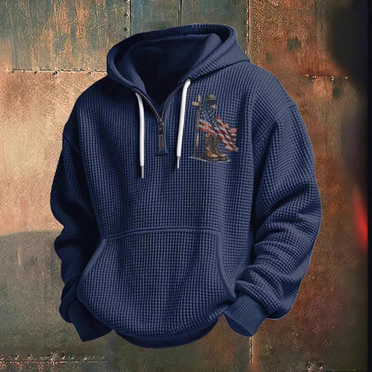 Herren Kapuzensweater mit amerikanischem Flaggenmotiv Nord Taschen