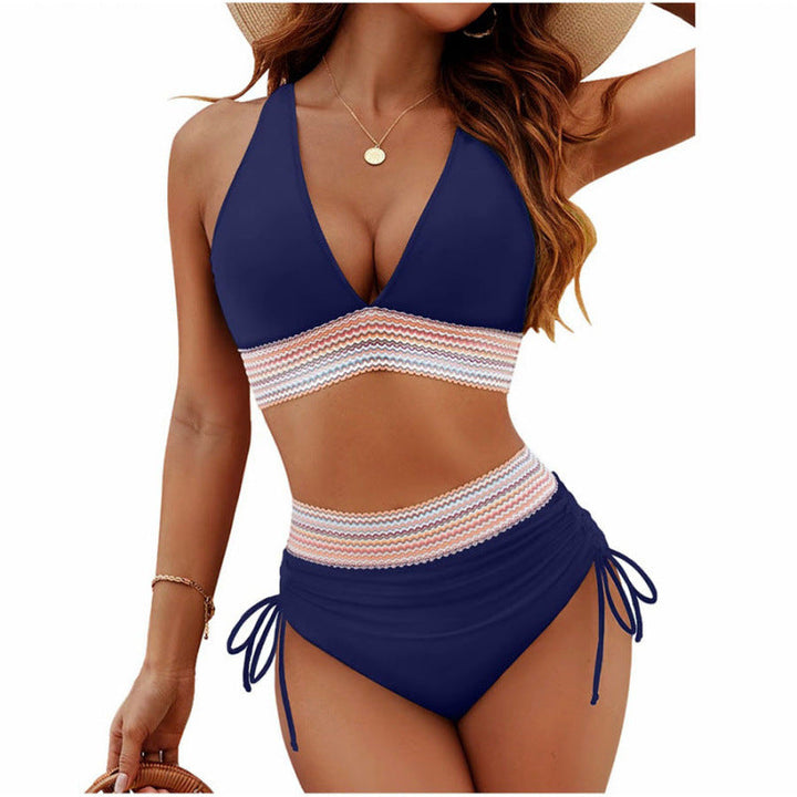 Damen Triangel-Bikini mit verstellbaren Riemen und moderner Rüschenoptik