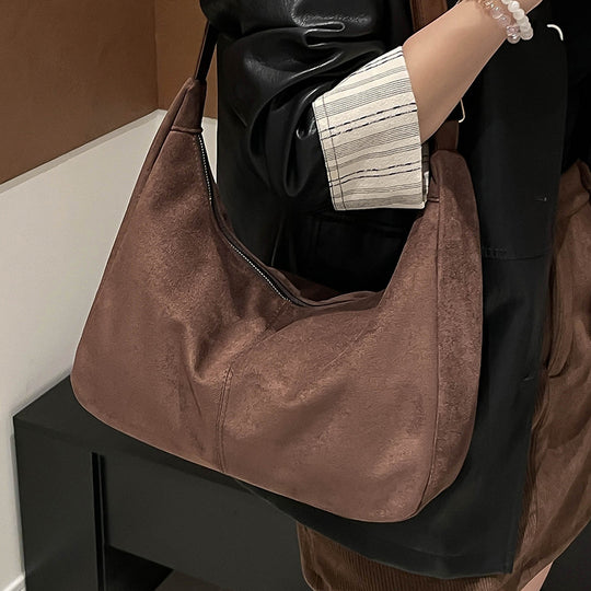 Damen elegante Schultertasche aus weichem Mikrofaserstoff Nord Taschen