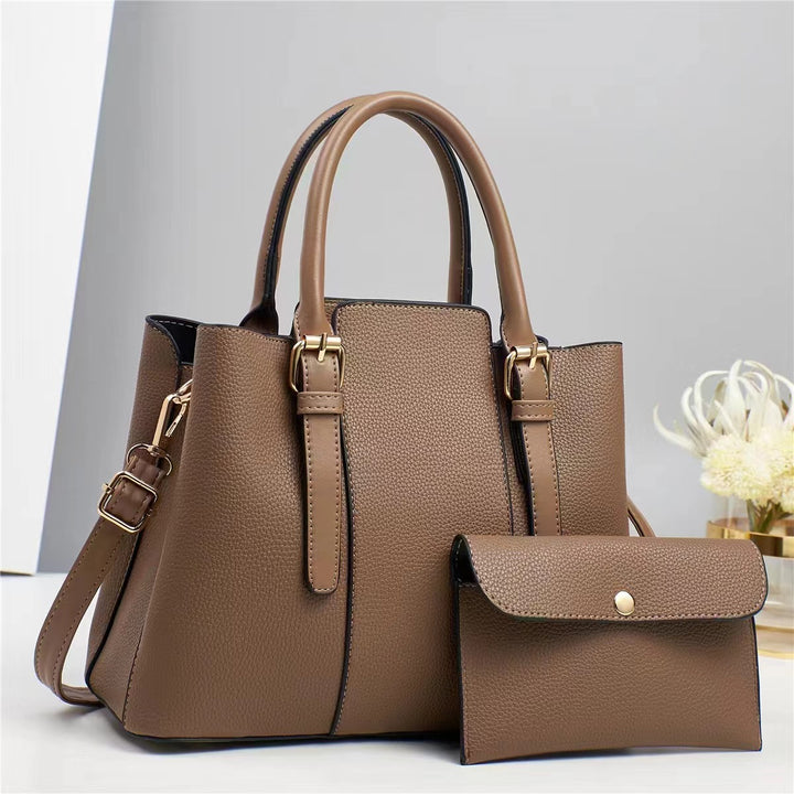 Damen elegante Handtasche mit abnehmbarem Mini-Portemonnaie Nord Taschen