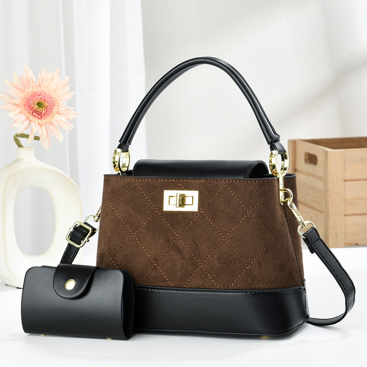 Damen elegante Handtasche mit luxuriösem Steppdesign und abnehmbarer Clutch Nord Taschen