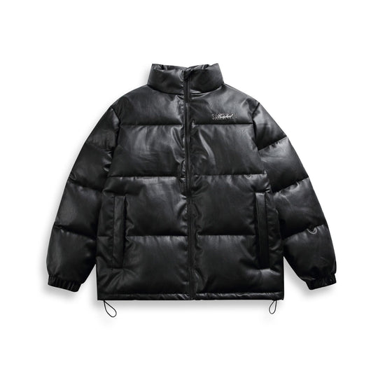 Unisex Kurz geschnittene matte Thermo-Pufferjacke mit minimaler Nahtführung und Tunnelzugsaum Nord Taschen