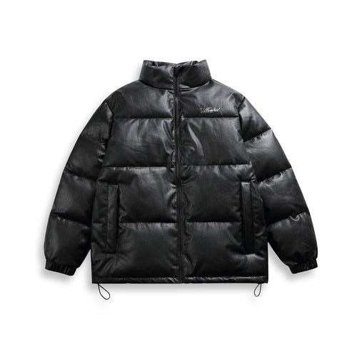 Unisex Kurz geschnittene matte Thermo-Pufferjacke mit minimaler Nahtführung und Tunnelzugsaum Nord Taschen