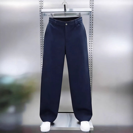 Herren Weite Twillhose mit hohem Bund, elastischem Rückenbund und geradem Bein Nord Taschen