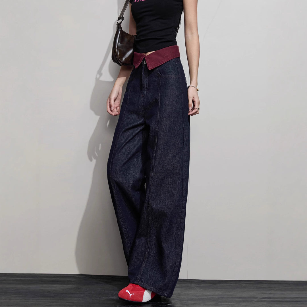 Damen Weit geschnittene Jeanshose Nord Taschen 1789268673