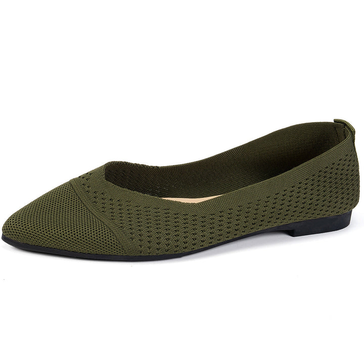 Damen Ballerinas mit kreativem Hahnentrittmuster und flexiblem Fußbett