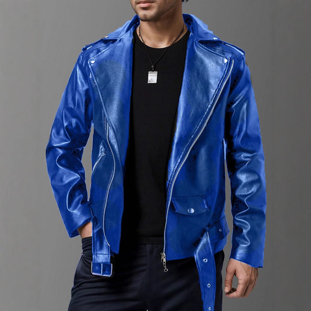 Herren stilvolle Bikerjacke aus hochwertigem Echt Nord Taschen