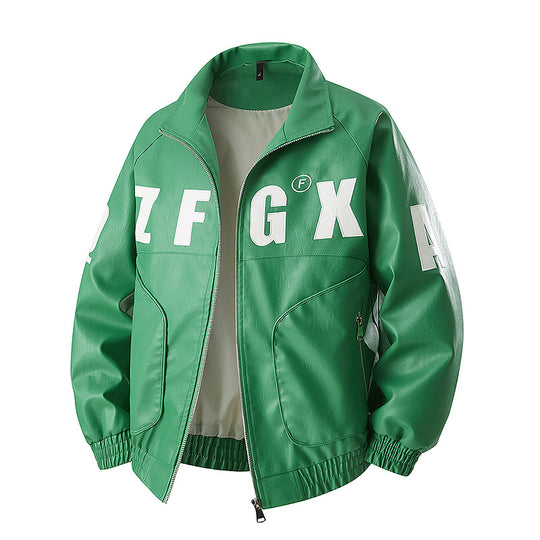 Herren Oversize Bomberjacke im Sportlichen Look mit großen Letter-Applikationen Nord Taschen