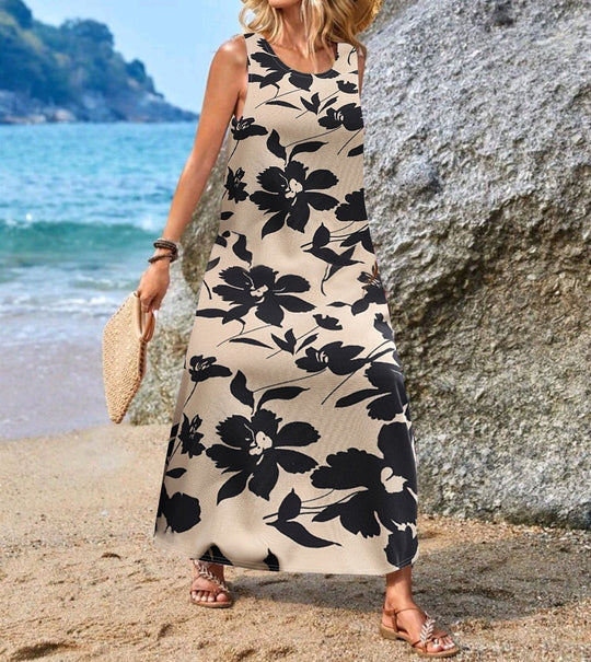 Damen Maxikleid mit einzigartigen Schmetterlingsdruck