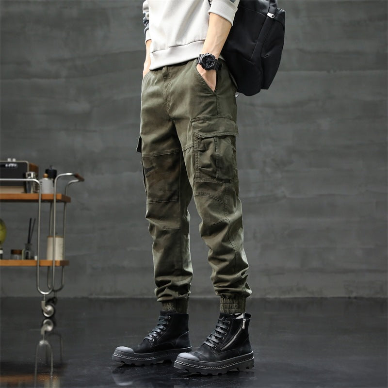 Herren Cargo-Jogginghose mit Camouflage-Knieeinsatz & elastischen Bündchen Nord Taschen