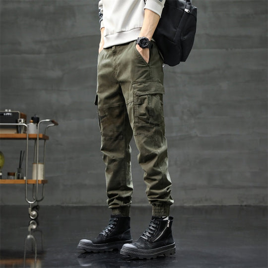 Herren Cargo-Jogginghose mit Camouflage-Knieeinsatz & elastischen Bündchen Nord Taschen