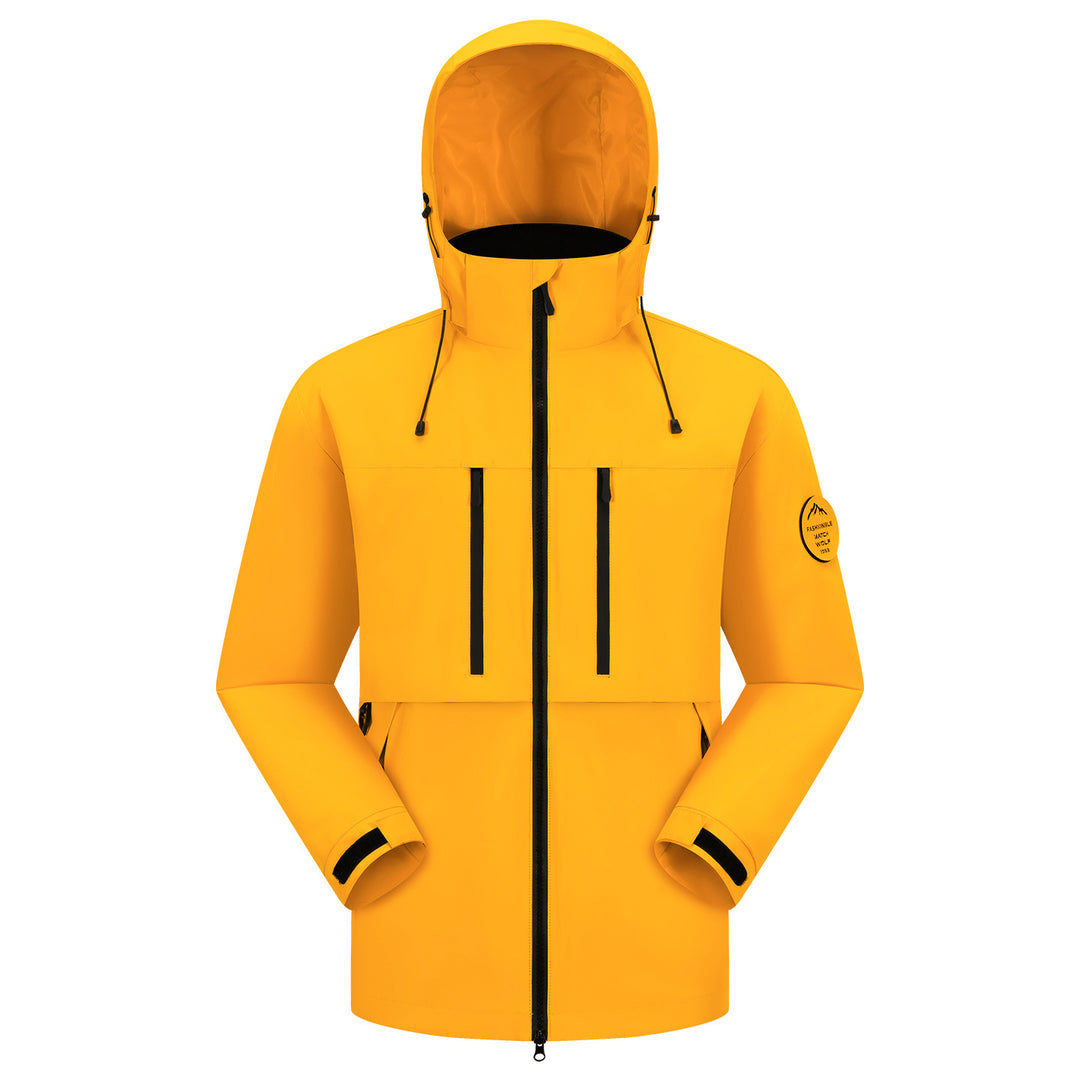 Herren Regen-Softshellparka mit längerer Silhouette, verschweißten Nähten und wasserabweisenden Reißverschlüssen Nord Taschen