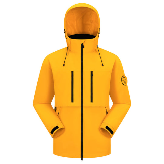 Herren Regen-Softshellparka mit längerer Silhouette, verschweißten Nähten und wasserabweisenden Reißverschlüssen Nord Taschen