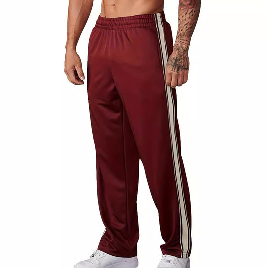 Herren Sportliche Trainingshose mit seitlichem Tape-Streifen und elastischem Bund Nord Taschen