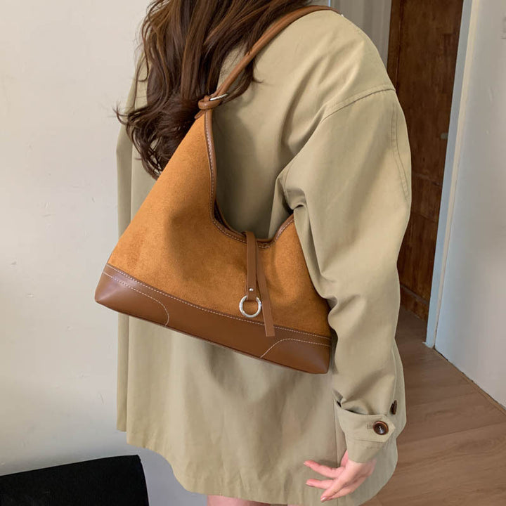 Damen Hobo-Tasche aus weichem Wildleder mit elegantem Detail Nord Taschen