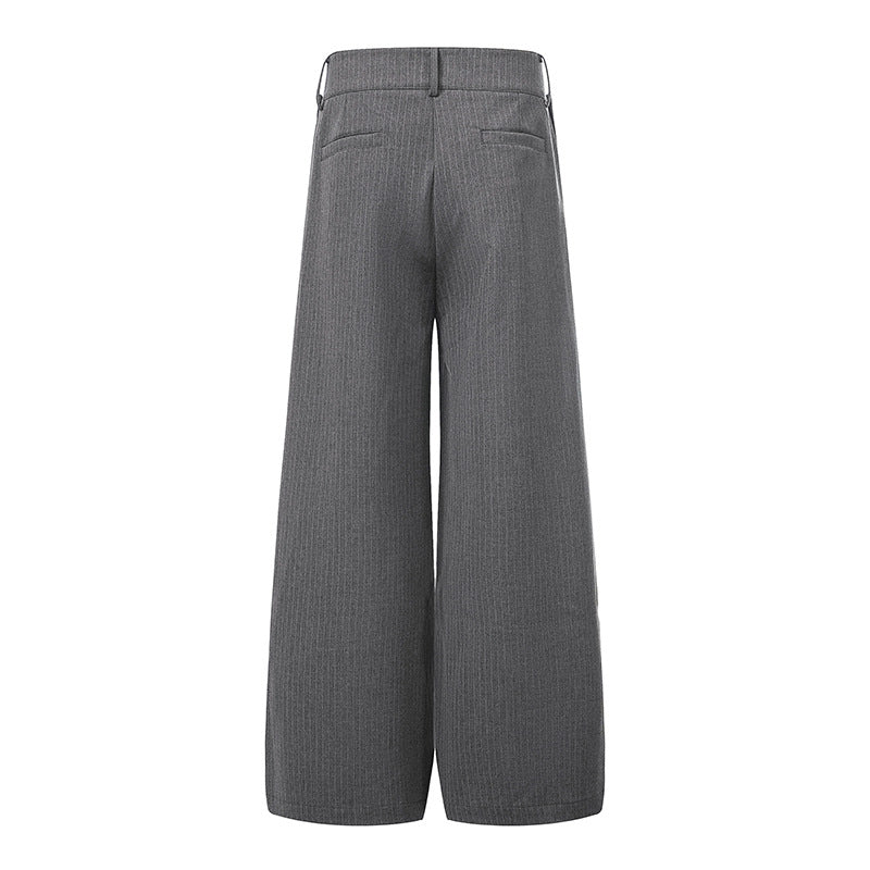 Damen Weite High-Waist Culotte-Hose mit markanter Faltenlegung und Zierknopf-Details Nord Taschen