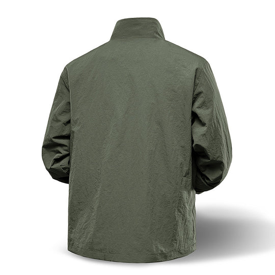 Herren Leichte technische Zip‑Jacke mit Stehkragen, Raglanärmeln & Utility‑Einsätzen Nord Taschen