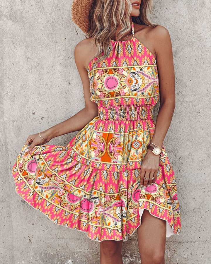 Damen Trendiges Kleid mit Raffung und asymmetrischem Saum