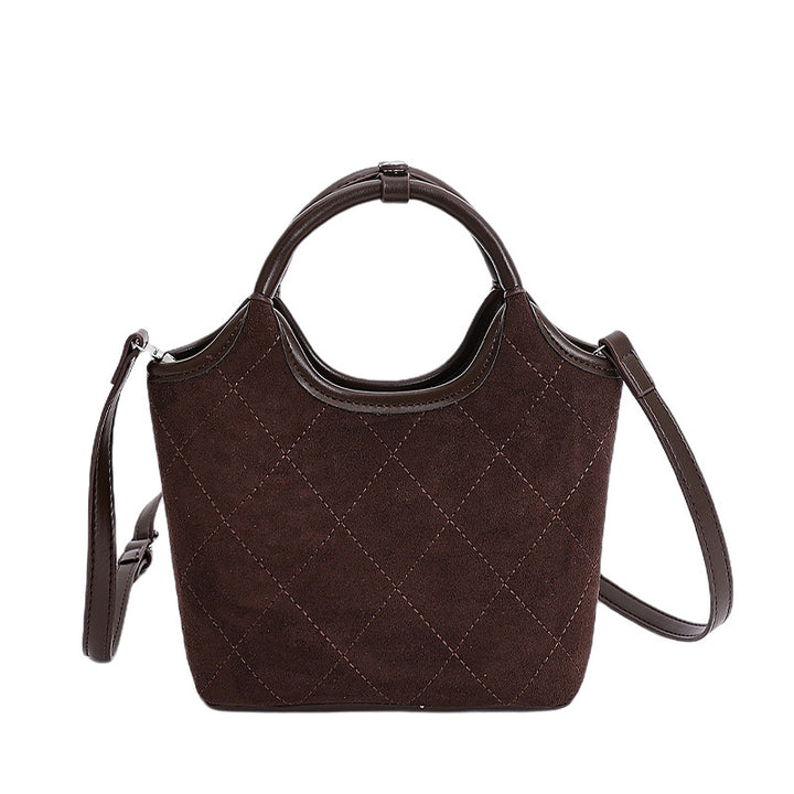 Damen elegante Handtasche mit hochwertigen Wildleder- und Lederakzenten Nord Taschen