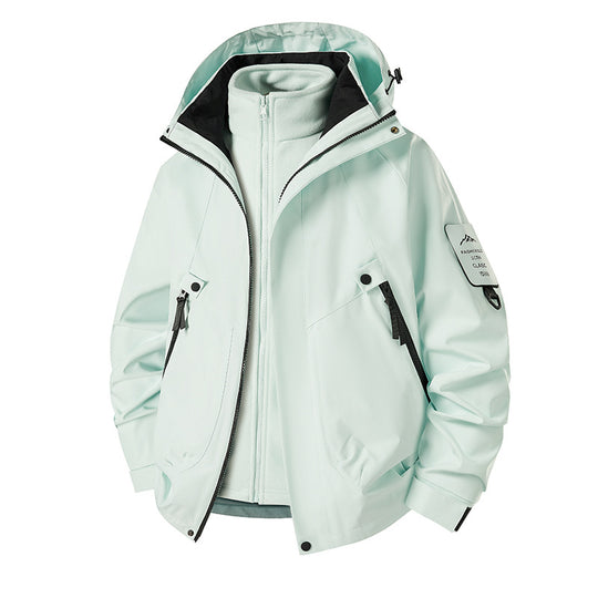 Herren 3‑in‑1 Softshell-Parka mit abnehmbarer Fleece-Innenjacke und technischer Kapuze Nord Taschen