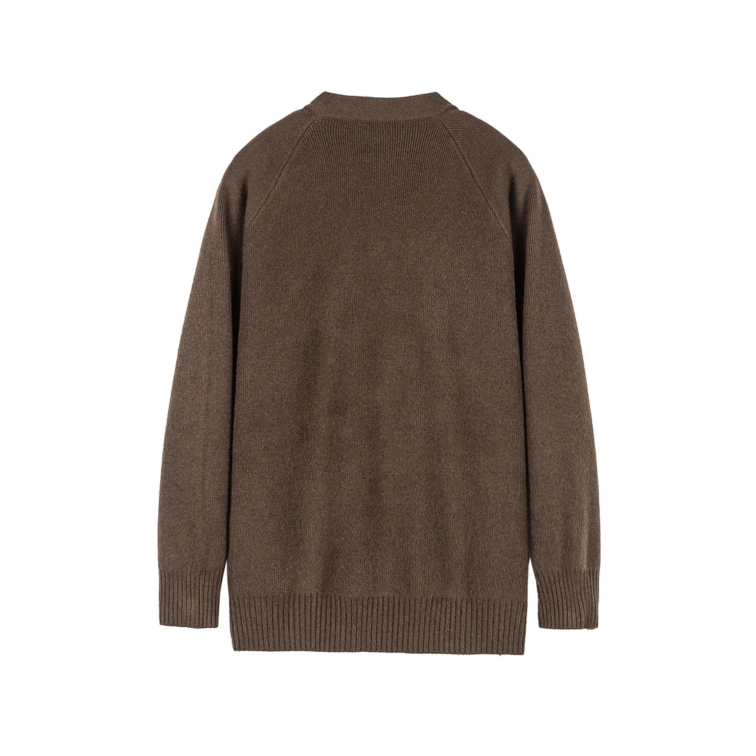 Unisex Boxy Strickzipjacke mit Reißverschluss und strukturierter Teilungsnaht Nord Taschen