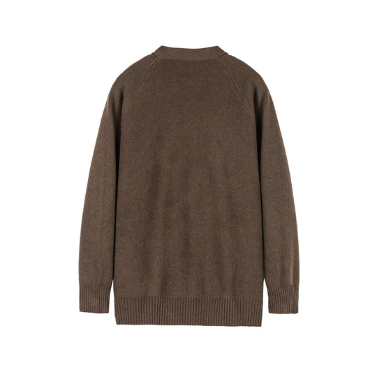 Unisex Boxy Strickzipjacke mit Reißverschluss und strukturierter Teilungsnaht Nord Taschen
