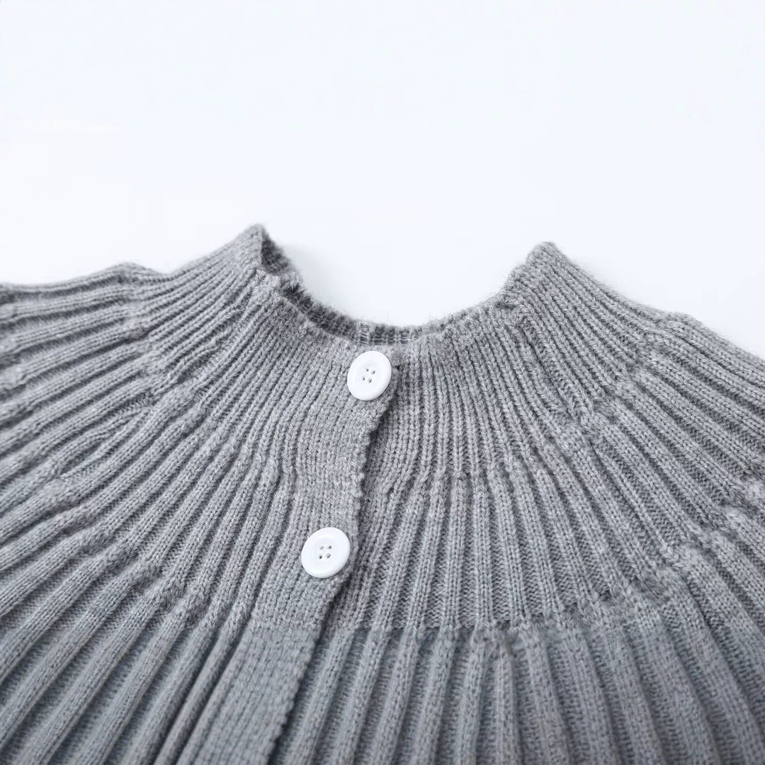 Damen Struktur-Strickjacke mit Rundpasse, texturierter Maschenoptik und Knopfleiste Nord Taschen
