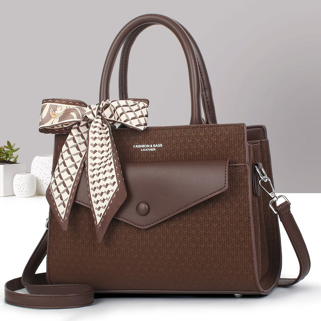 Damen elegante Handtasche mit modischem Schal Nord Taschen