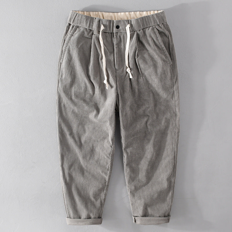 Herren Kordhose im Relaxed‑Tapered mit Kordelzugbund und Umschlag Nord Taschen