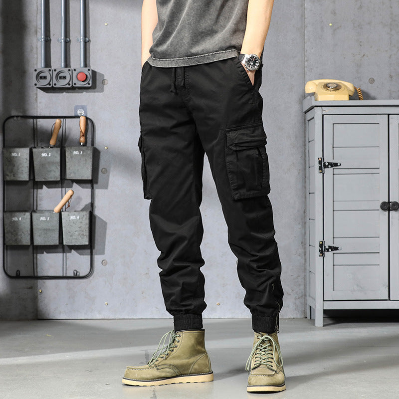 Herren Cargo-Jogginghose im Utility‑Stil mit Tunnelzugbund, Mehrfachtaschen und Reißverschluss‑Knöchel Nord Taschen