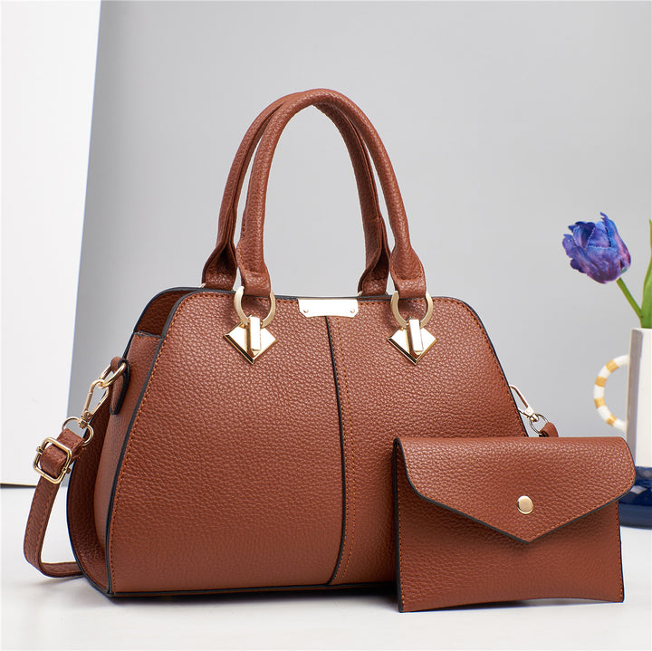 Damen elegante Handtasche mit strukturiertem Design und abnehmbarer Clutch Nord Taschen