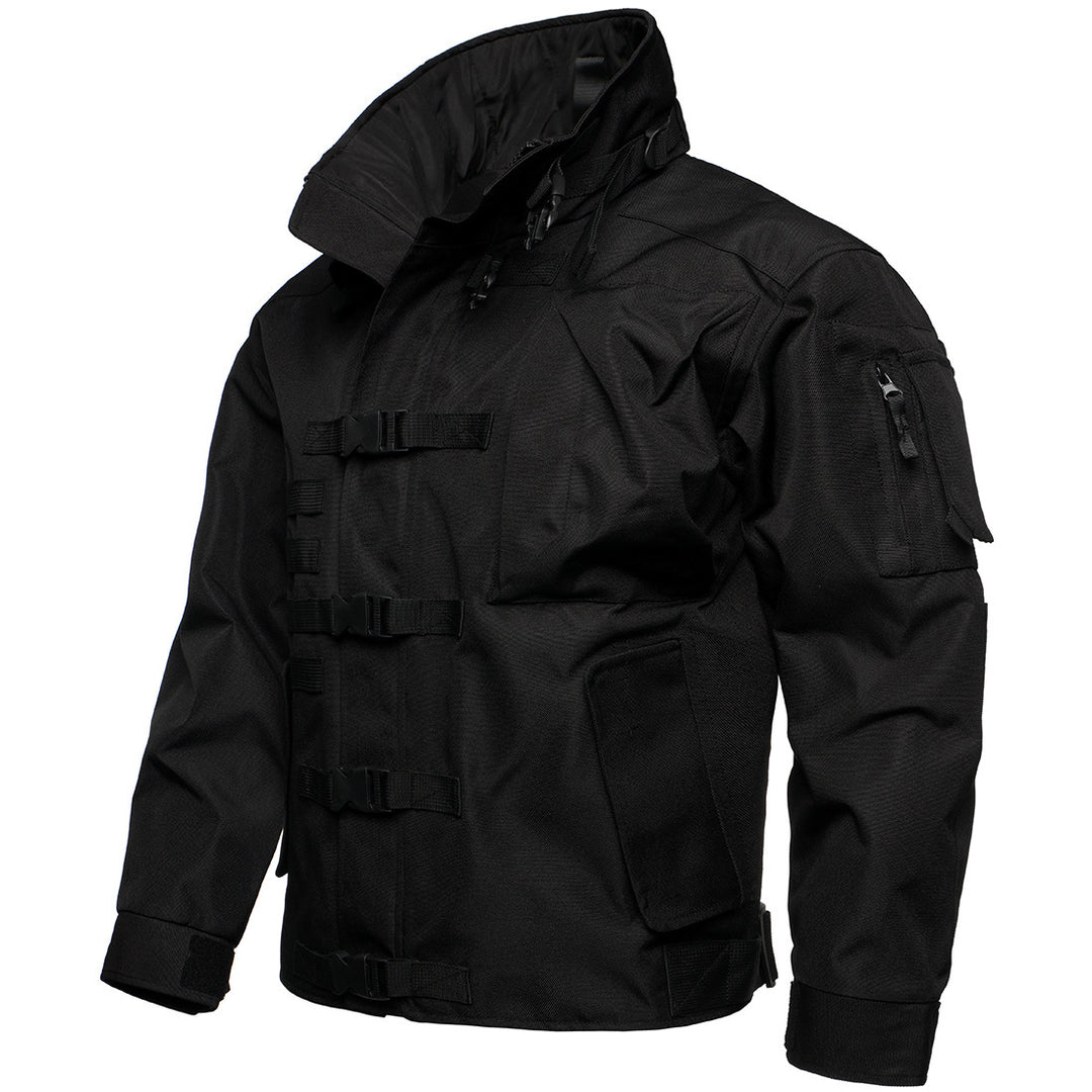 Herren Taktische Feldjacke mit modularen Steckverschlüssen und verstaubarer Kapuze Nord Taschen