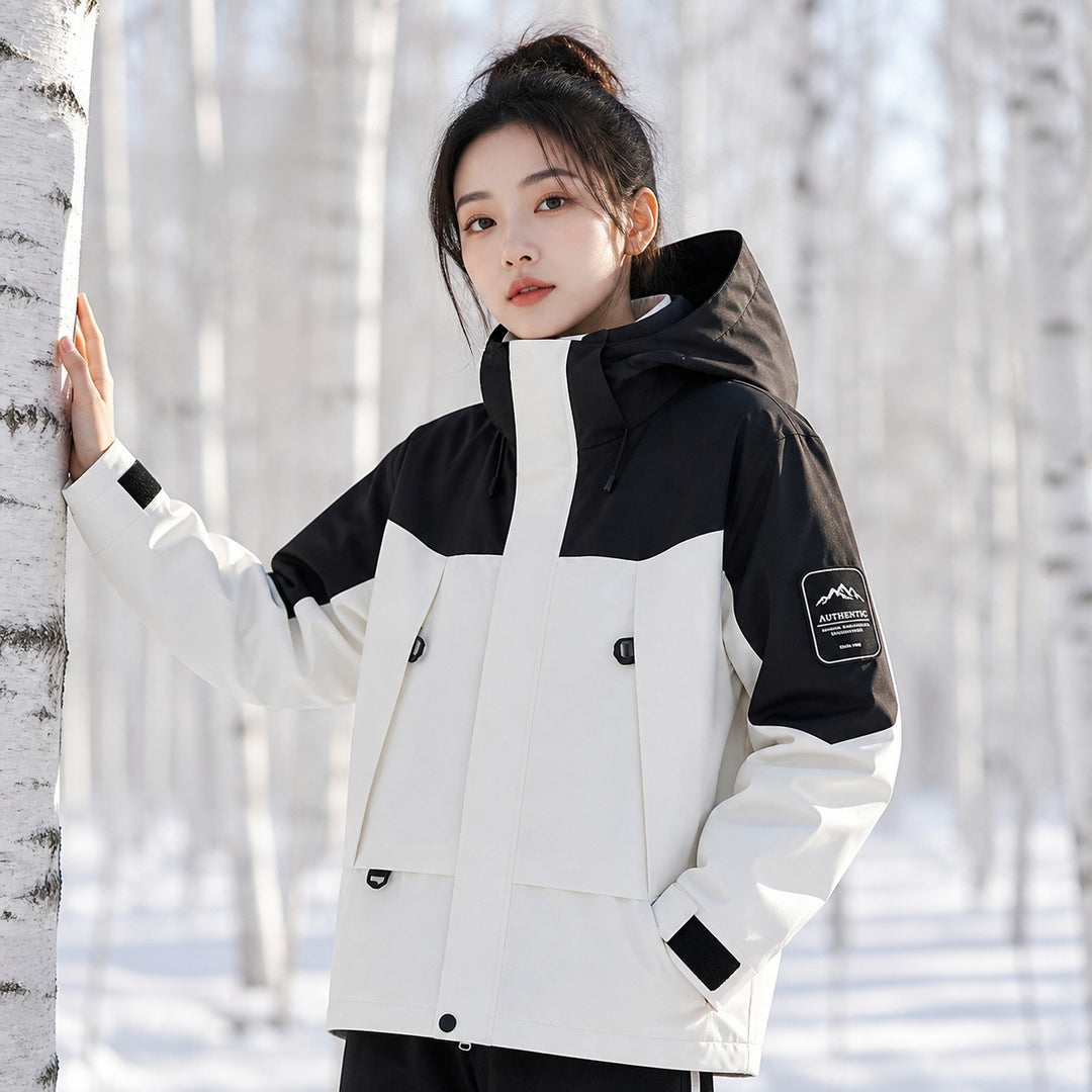 Unisex wasserfeste zweilagige Softshell-Regenjacke mit herausnehmbarem Fleecefutter und Kapuze Nord Taschen