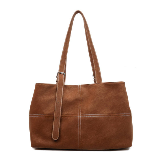 Damen elegante Schultertasche aus weichem Wildleder mit praktischen Innenfächern Nord Taschen