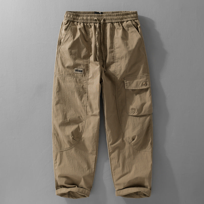 Herren Relaxte Cargo-Hose mit elastischem Bund, Kordelzug und vielseitigen Beintaschen Nord Taschen