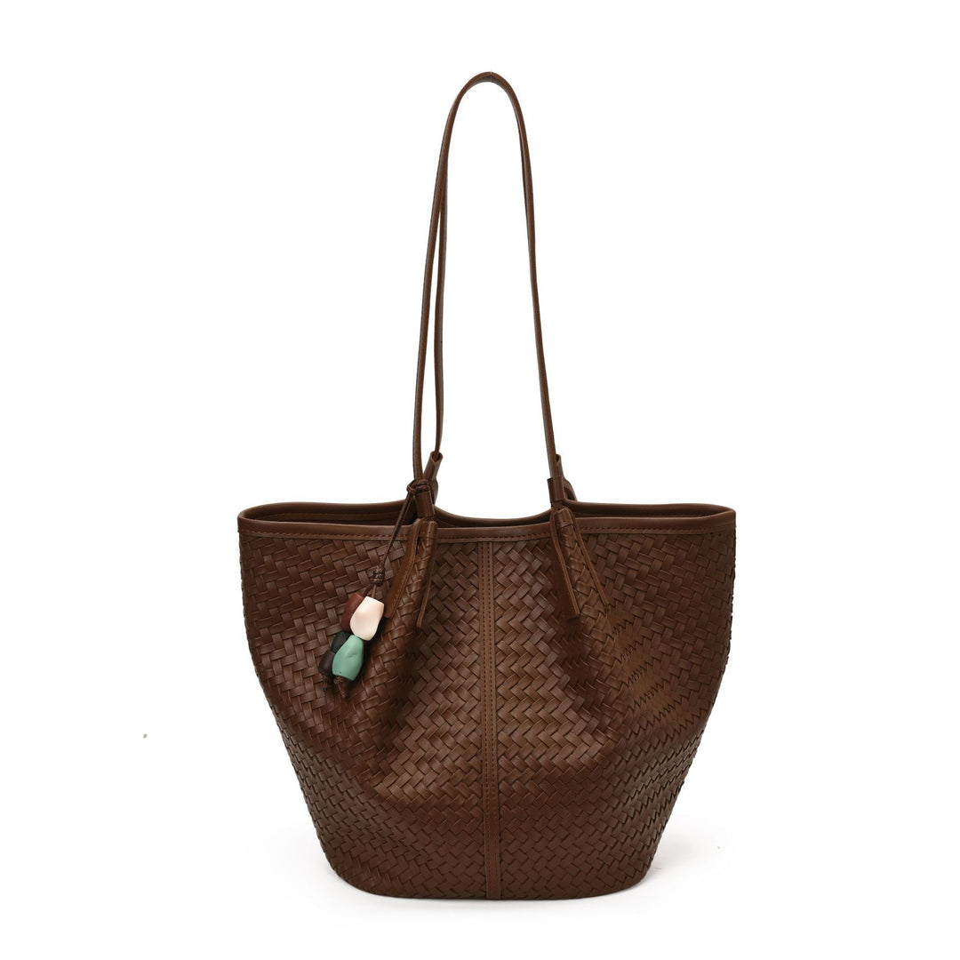 Damen hochwertige Geflecht Shopper-Tasche Nord Taschen