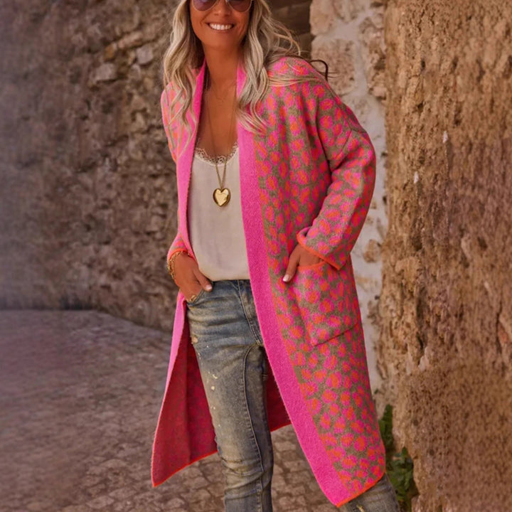 Damen modischer Cardigan mit auffälligem Muster