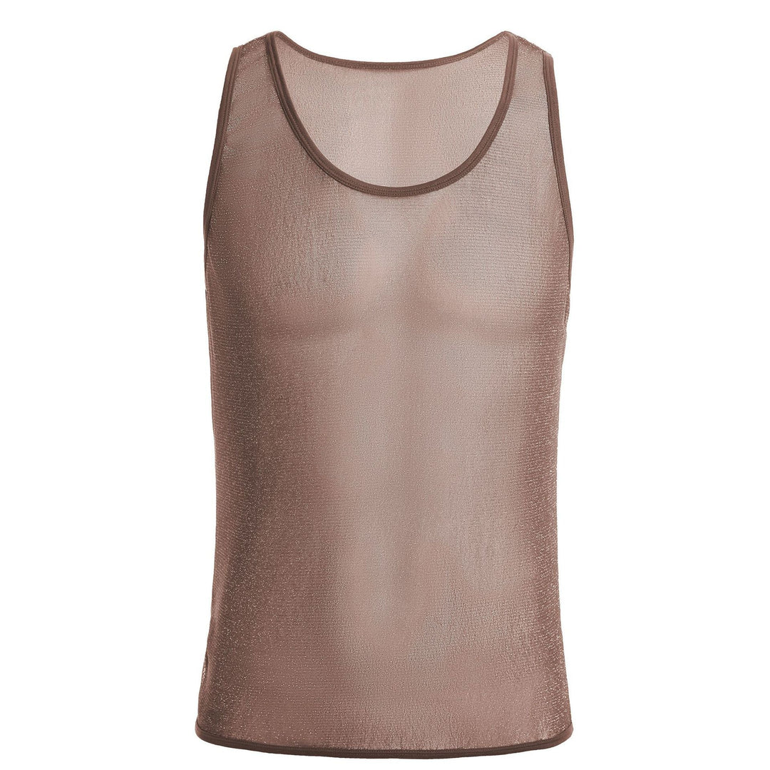 Herren Sportliches Netz-Tanktop