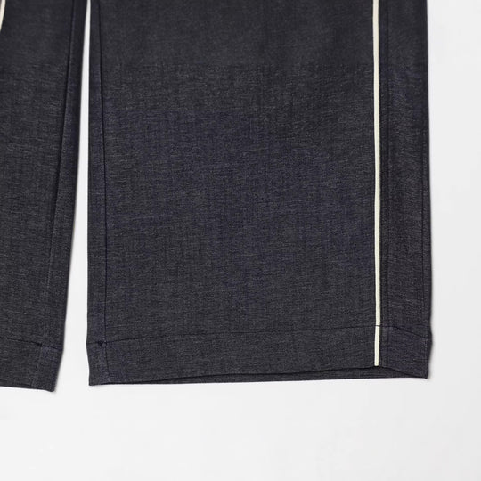 Damen Weitgeschnittene Lounge-Hose mit Tunnelzug und Kontrastpaspel Nord Taschen