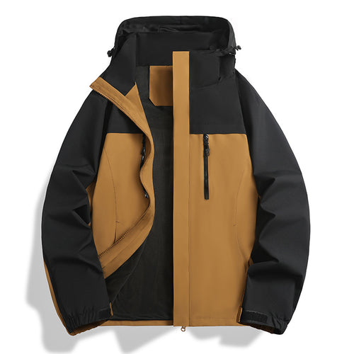 Herren Wasser- und winddichte Softshell-Outdoorjacke mit Kapuze, atmungsaktivem Meshfutter und Brustreißverschluss Nord Taschen